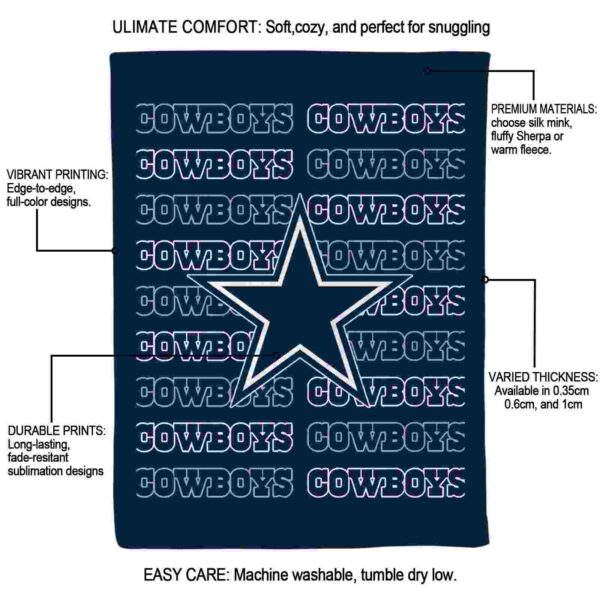 dallas cowboys fan pride blue blanket new arrival