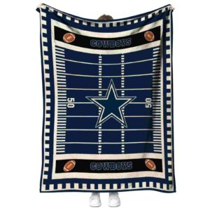 dallas cowboys football field blue blanket best selling