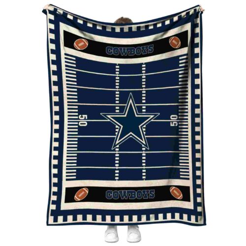 dallas cowboys football field blue blanket best selling