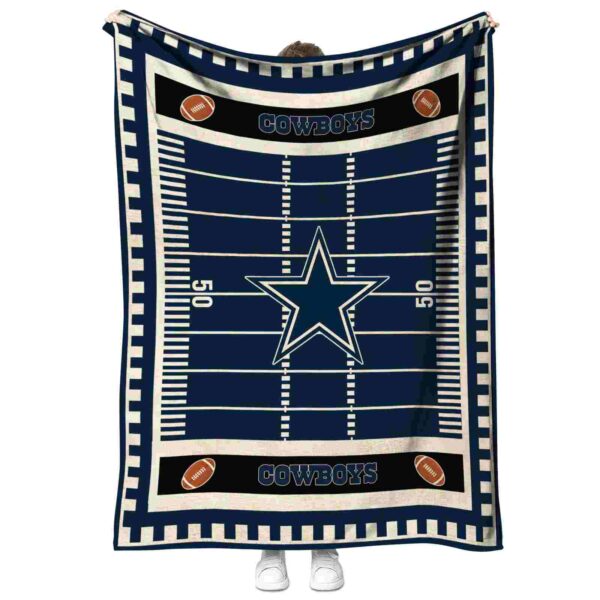 dallas cowboys football field blue blanket best selling