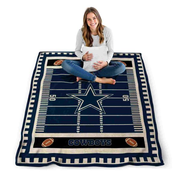 dallas cowboys football field blue blanket high quality