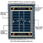 dallas cowboys football field blue blanket new arrival