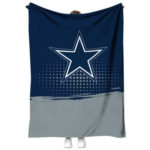 dallas cowboys gradient dots blue blanket best selling