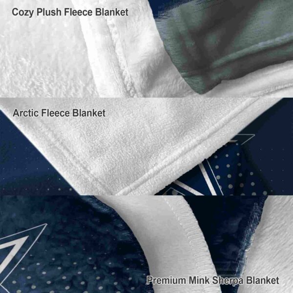 dallas cowboys gradient dots blue blanket premium grade