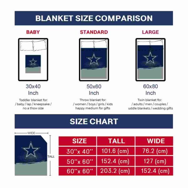 dallas cowboys gradient dots blue blanket trendy