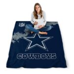 dallas cowboys grunge texture blue blanket high quality