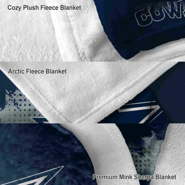 dallas cowboys grunge texture blue blanket premium grade