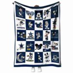 dallas cowboys mickey minnie blue white blanket best selling