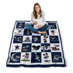 dallas cowboys mickey minnie blue white blanket high quality