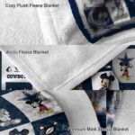 dallas cowboys mickey minnie blue white blanket premium grade