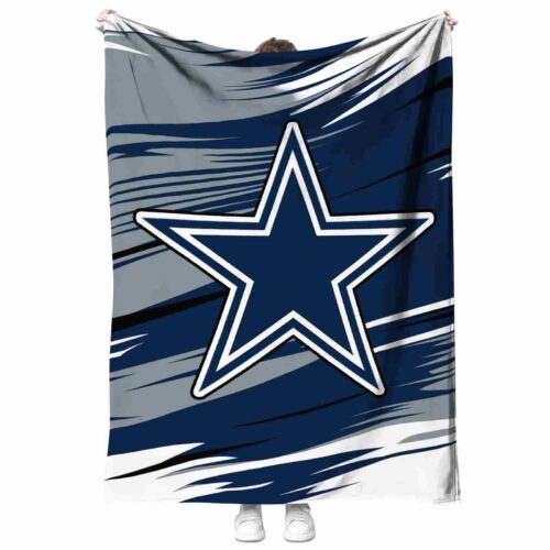 dallas cowboys paint streaks blue white blanket best selling