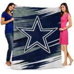 dallas cowboys paint streaks blue white blanket fashion forward
