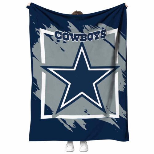 dallas cowboys splatter effect blue blanket best selling