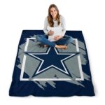 dallas cowboys splatter effect blue blanket high quality
