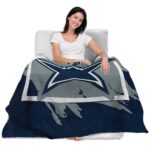 dallas cowboys splatter effect blue blanket latest model