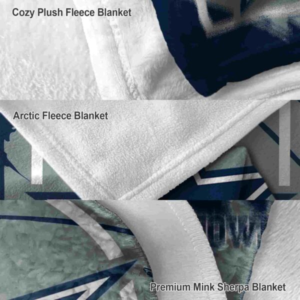 dallas cowboys splatter effect blue blanket premium grade