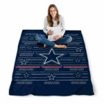 dallas cowboys striped pattern blue blanket high quality