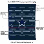 dallas cowboys striped pattern blue blanket new arrival