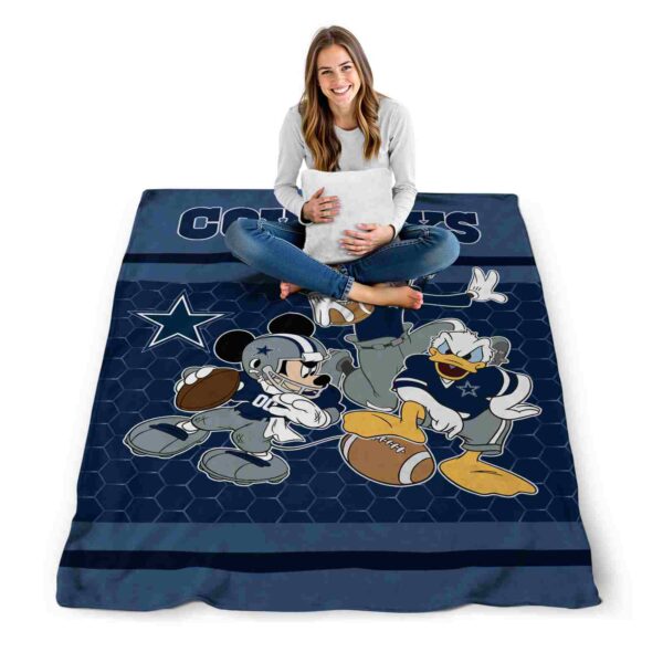 dallas cowboys three musketeers blue blanket high quality