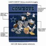 dallas cowboys three musketeers blue blanket new arrival