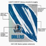 dallas mavericks brushstrokes blue white blanket new arrival