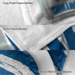 dallas mavericks brushstrokes blue white blanket premium grade