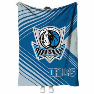 dallas mavericks diagonal stripes blue blanket best selling