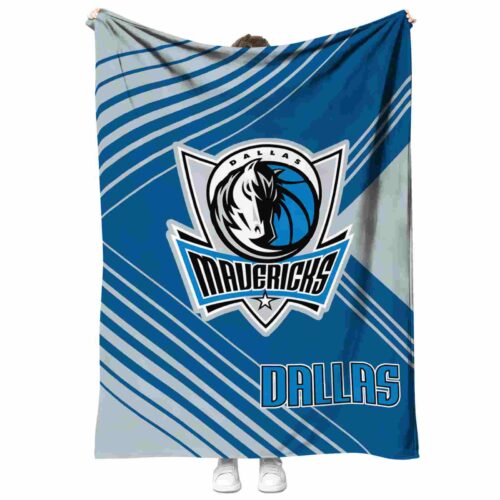 dallas mavericks diagonal stripes blue blanket best selling