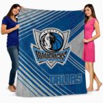 dallas mavericks diagonal stripes blue blanket best selling