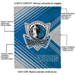 dallas mavericks diagonal stripes blue blanket best selling