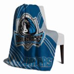 dallas mavericks diagonal stripes blue blanket best selling