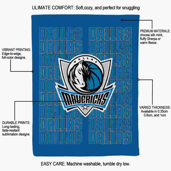dallas mavericks fan pride blue blanket new arrival