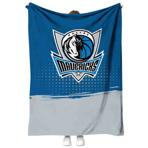 dallas mavericks gradient dots blue blanket best selling