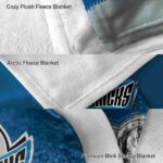 dallas mavericks gradient dots blue blanket premium grade