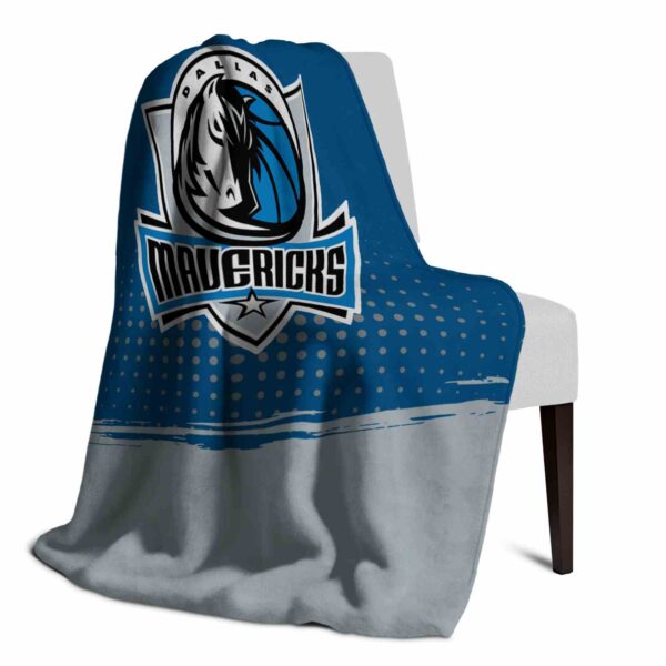 dallas mavericks gradient dots blue blanket top rated