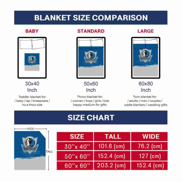 dallas mavericks gradient dots blue blanket trendy