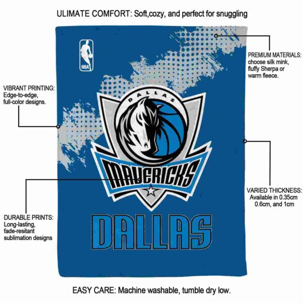 dallas mavericks grunge texture blue blanket new arrival