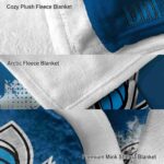 dallas mavericks grunge texture blue blanket premium grade