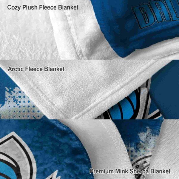 dallas mavericks grunge texture blue blanket premium grade