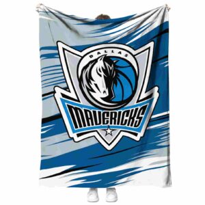 dallas mavericks paint streaks blue white blanket best selling