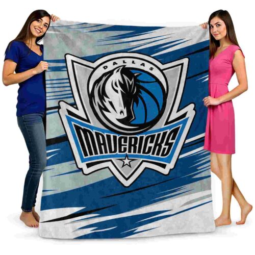 dallas mavericks paint streaks blue white blanket fashion forward