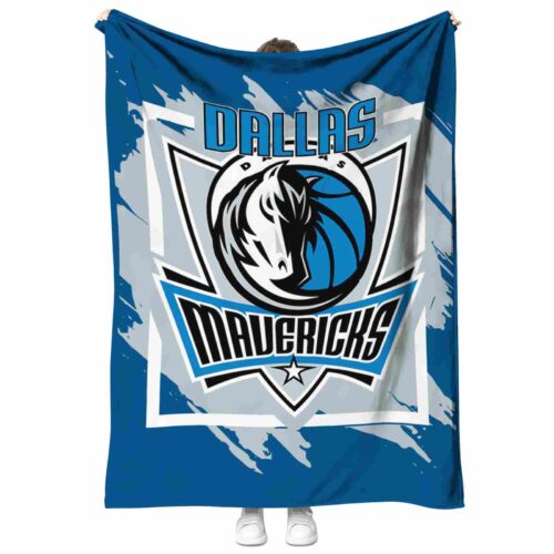 dallas mavericks splatter effect blue blanket best selling