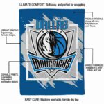 dallas mavericks splatter effect blue blanket new arrival