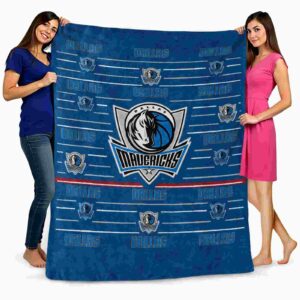 dallas mavericks striped pattern blue blanket fashion forward
