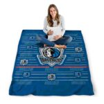 dallas mavericks striped pattern blue blanket high quality