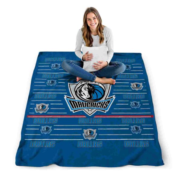 dallas mavericks striped pattern blue blanket high quality