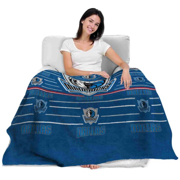 dallas mavericks striped pattern blue blanket latest model