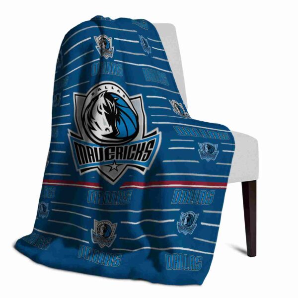 dallas mavericks striped pattern blue blanket top rated