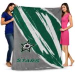 dallas stars brushstrokes green white blanket fashion forward