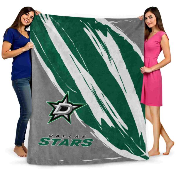 dallas stars brushstrokes green white blanket fashion forward